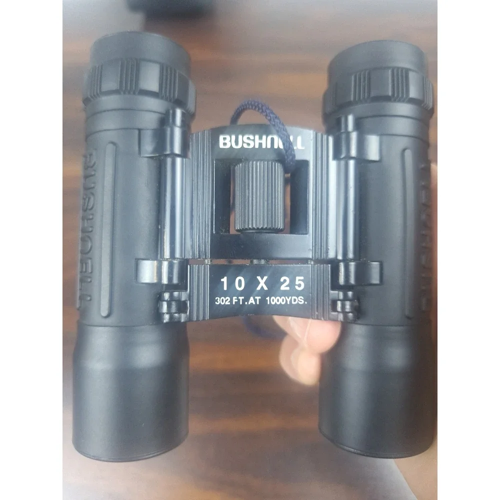 Bushnell Binoculars OS Black 10x25 Compact 13-2516 with Case Birding Pocket